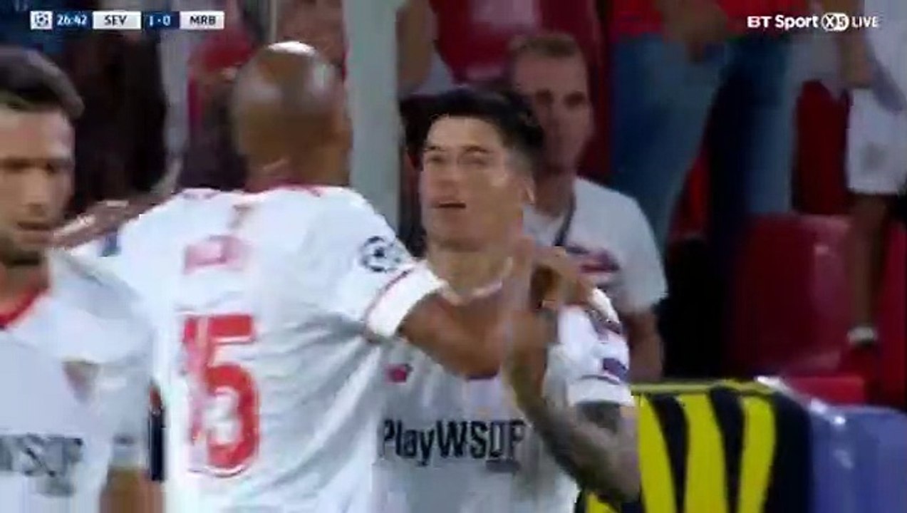 Wissam Ben Yedder Goal HD - Sevilla	1-0	Maribor 26.09.2017