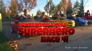 Superheroes Mega Power Wheels Race 4!