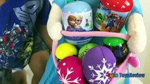 SURPRISE EGGS TOYS open easter eggs with Elsa Frozen Spiderman Ryan ToysReview