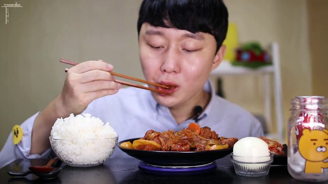 매운 돼지 갈비찜 먹방이닷~! 리얼사운드 옥탑방미식가 #96화 Braised Short Ribs Mukbang^ㅡ^!