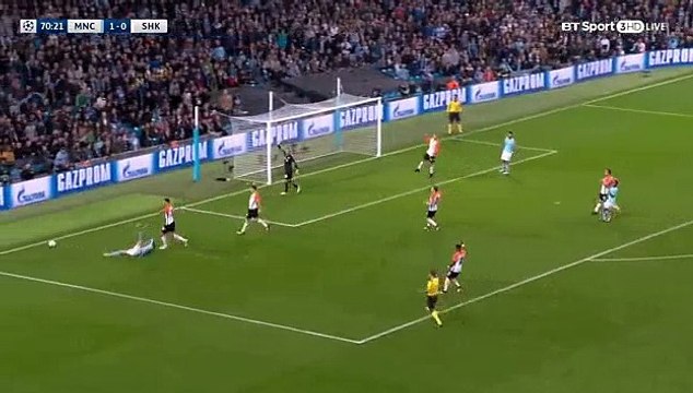 Manchester City 1 - 0 Shakhtar 26/09/2017 Sergio Aguero Missed Penaltty 72' HD Full Screen Champions League