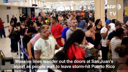 Lines grow at supermarkets and airports in storm-hit Puerto Rico