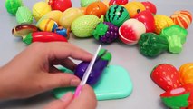 Fruits and Vegetables Toy Velcro Cutting Food. Kitchen Playset 과일 야채 소꿉놀이 와 뽀로로, 타요, 폴리 장난감