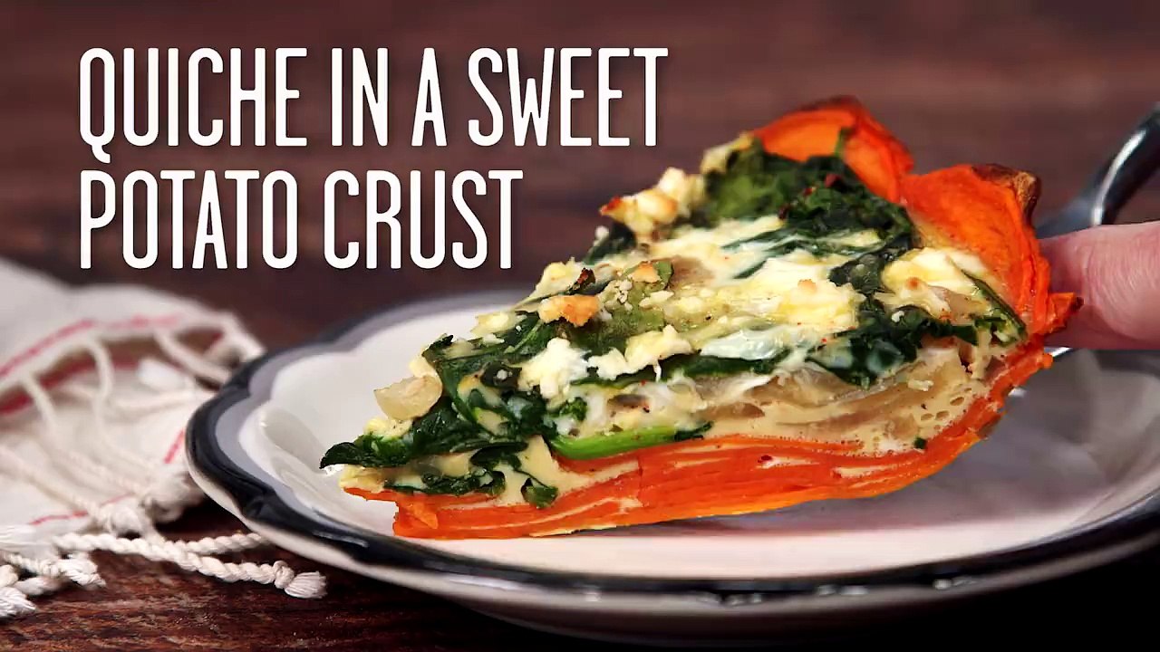 Quiche in a Sweet Potato Crust