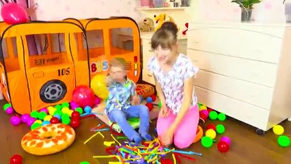 Learn Colors with Balloons Baby Nursery Rhymes Song Bad Baby play and learn colors for kids