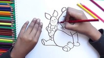 Dibujando y coloreando a Winnie Pooh y Piglet - Drawing and coloring Winnie the Pooh and Piglet