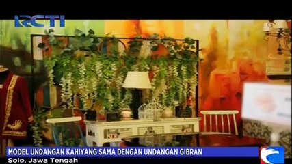 Model Undangan Kahiyang Sama dengan Undangan Gibran