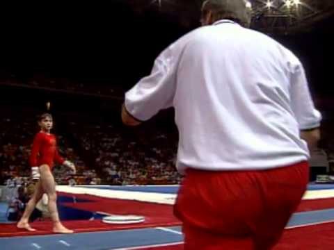 Dominique Moceanu - Vault 1 - 1996 U.S Gymnastics Championships - Women