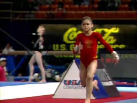 Dominique Moceanu - Vault 2 - 1996 U.S Gymnastics Championships - Women