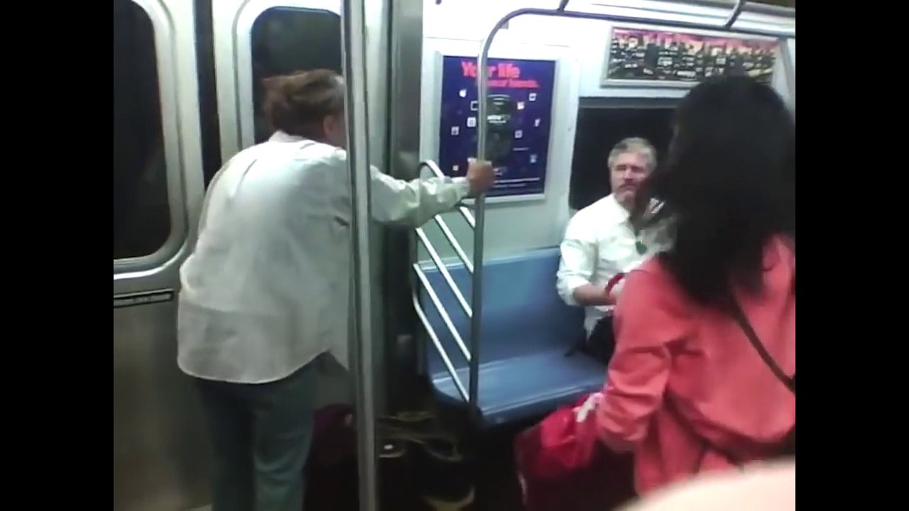 New York City crazy people in subway compilation