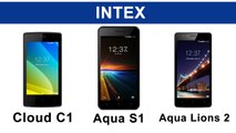 Intex Cloud C1 | Aqua S1 | Aqua Lions 2 Mobile - Look, Price, Sale (Flipkart, Snapdeal, Amazon)