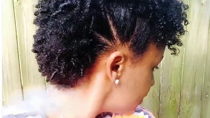 Natural Hair| Mohawk (frohawk) on short/medium length