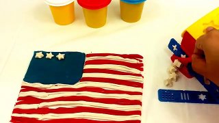 USA Flag With CrazyArt Play Doh /Creative Play for Kids/making different shapes with Play Doh Toy