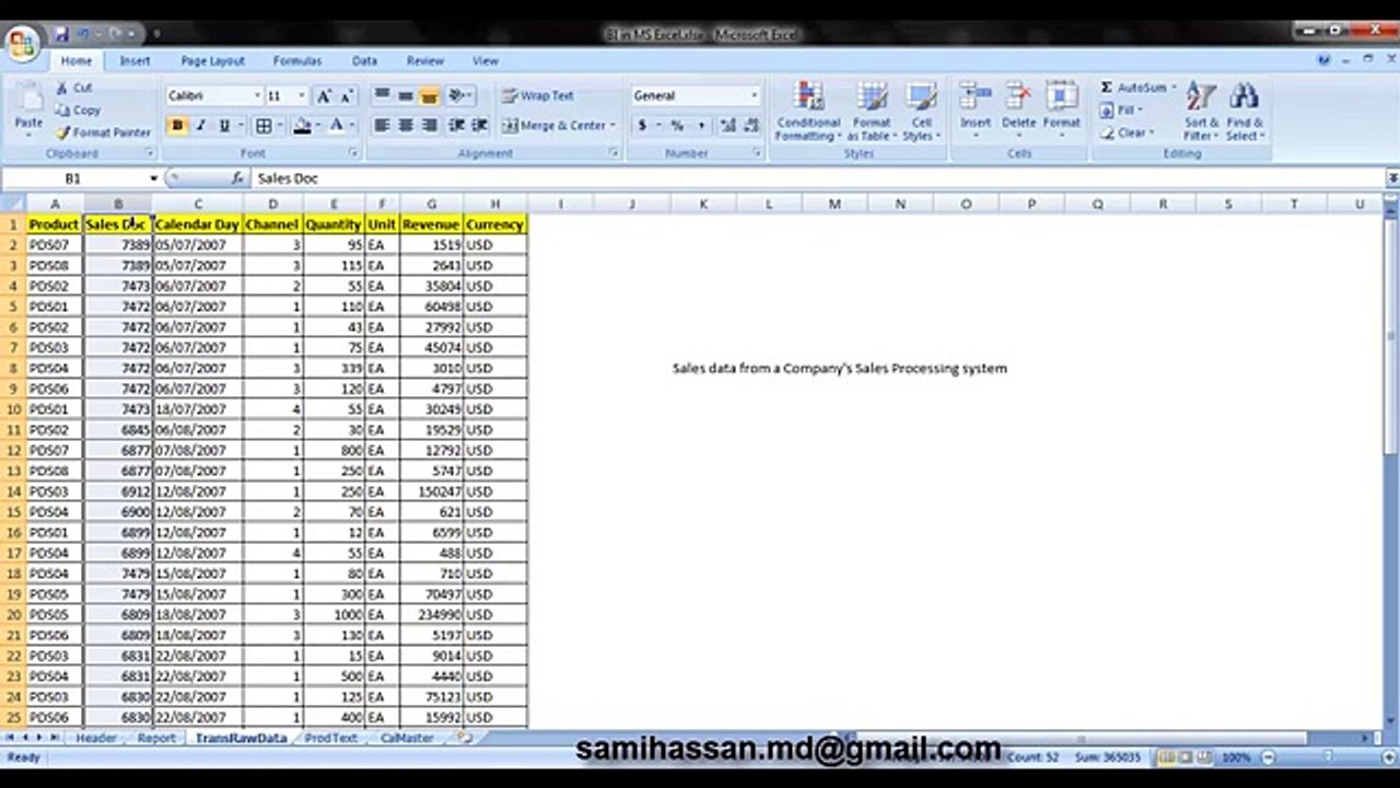 Data Reconciliation and MIS Reporting using a Spreadsheet (MS Excel)