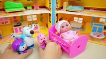 Baby Doll Rabbit Hospital with Robocar poly ambulance toy play-hLTqyDWm9WM