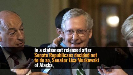 Senate Republicans Say They Will Not Vote on Health Bill