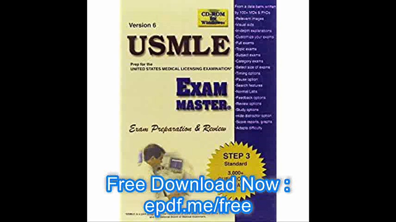 Exam Master For The Usmle Step 3, Version 6 Standard (cd-rom For Windows, Individual User)