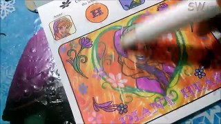 Frozen Magic ink Coloring Fantastic Fun & Games Disney Anna and Elsa Dazzling Coloring | SW Land