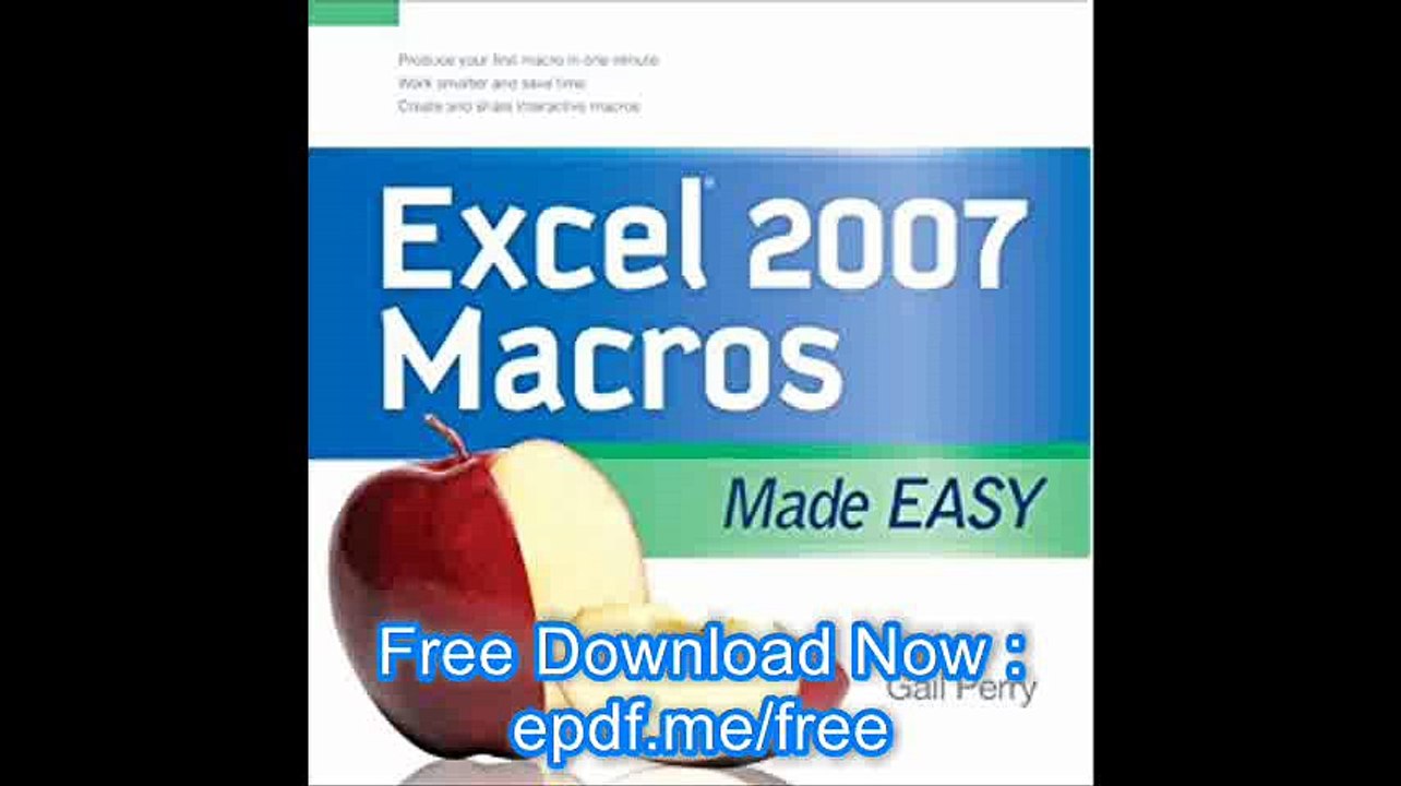 EXCEL 2007 MACROS MADE EASY (Made Easy Series)
