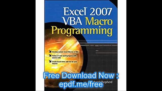 Excel 2007 VBA Macro Programming