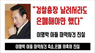 이명박 아들 마약은폐사건의 진실 (이정도야??)