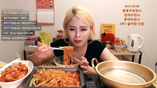 [봉구누나야]새벽 라면먹방 [B9 sister Mukbang&Talkbang]Korean Ramen Mukbang