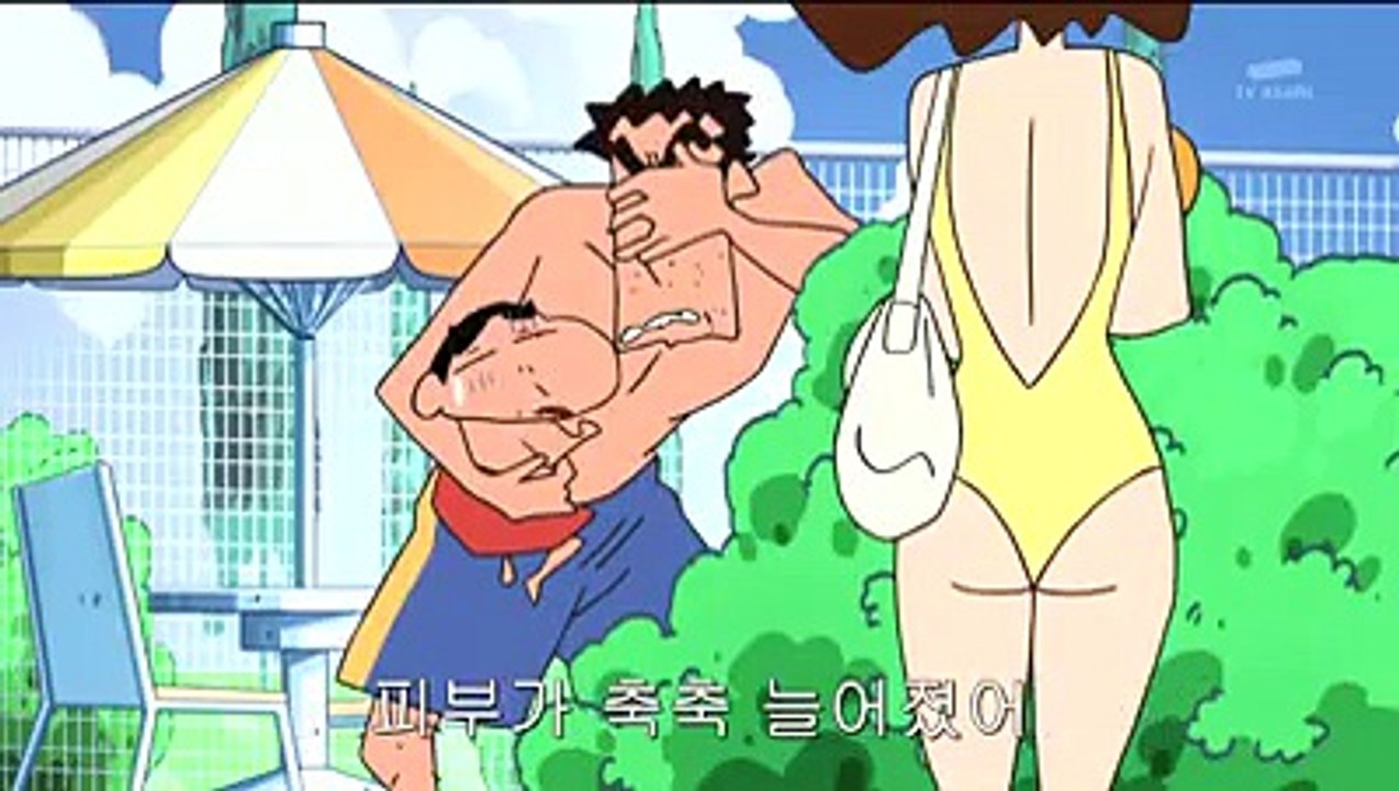 (한국미방영)크레용신짱 : 672화(짱아의 풀장 일기 흐르는 풀장 편)
