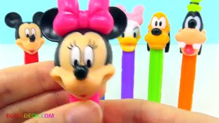 Learn Colors & Counting Mickey Mouse Clubhouse Pez Dispensers with Minnie Pluto Daisy Donald Duck