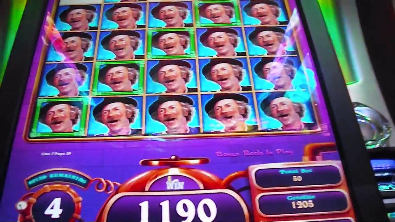 NEW Willy Wonka Slot Machine BONUS + OOMPA LOOMPA FEATURES Pure Imagination