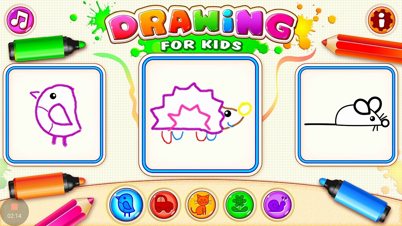 How to draw animals for kids & toddlers Educational Brain Games