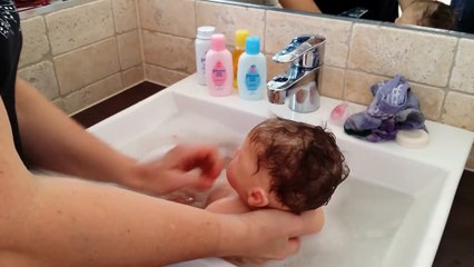 Silicone Realistic Baby Maddy has her first Bath Kylah by Cindy Lee
