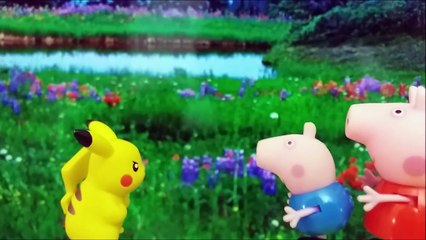 Pokemon Pikachu llega a casa de Peppa Pig | Pokemon go | Juguetes de Peppa Pig