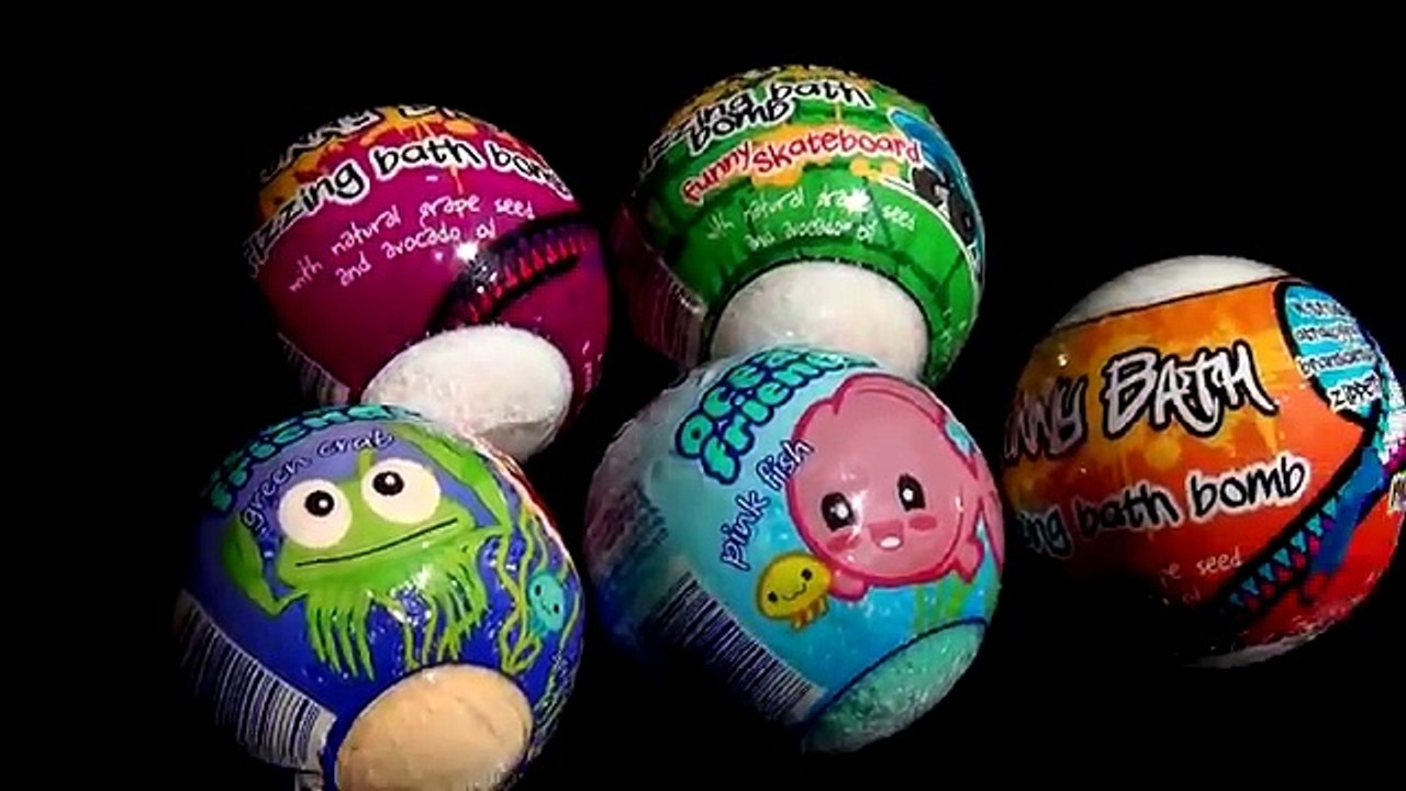 5 Toys Funny bath Ocean friends - Green Crab, Pink Fish and MORE!