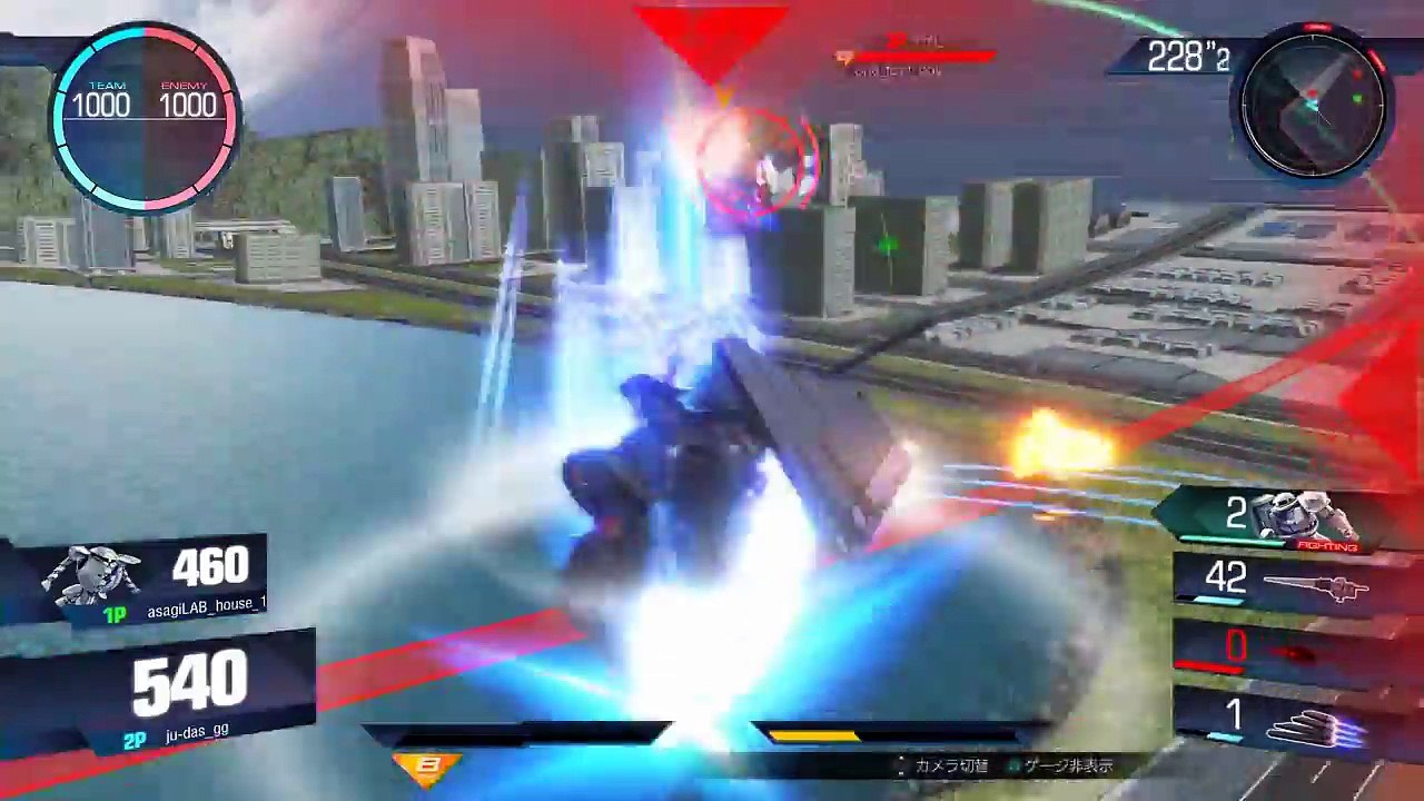【ガンダムバーサス】入れやすい始動から高火力！ベルガ･ギロス対戦動画【あさぎLAB】(GUNDAM VERSUS、GVS) ver1.2