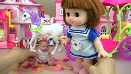 Baby Doli carrage and surprise eggs toys baby doll play