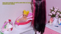 Como fazer banheira do bebê de boneca Barbie, Monster High, etc (e pra Polly,   cabide)