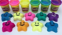 Learn Colors with Play Doh Sparkle Star Christmas Theme Molds Fun & Creative for Kids Nursery Rhymes