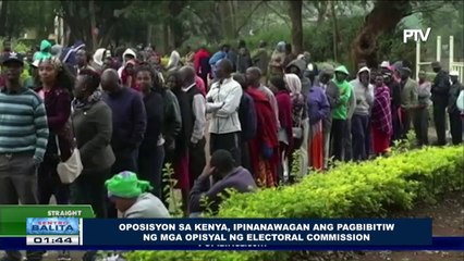 Télécharger la video: GLOBALITA: Oposisyon sa Kenya, ipinanawagan ang pagbibitiw ng mga opisyal ng Electoral Commission; Mga kababaihan sa Sau