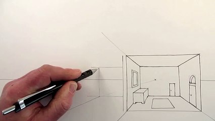 How to Draw a Room in One-Point Perspective in a House