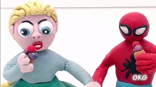 Making Hulk Play Doh Spiderman Stop Motion Animation Prank Joker Movie Clips