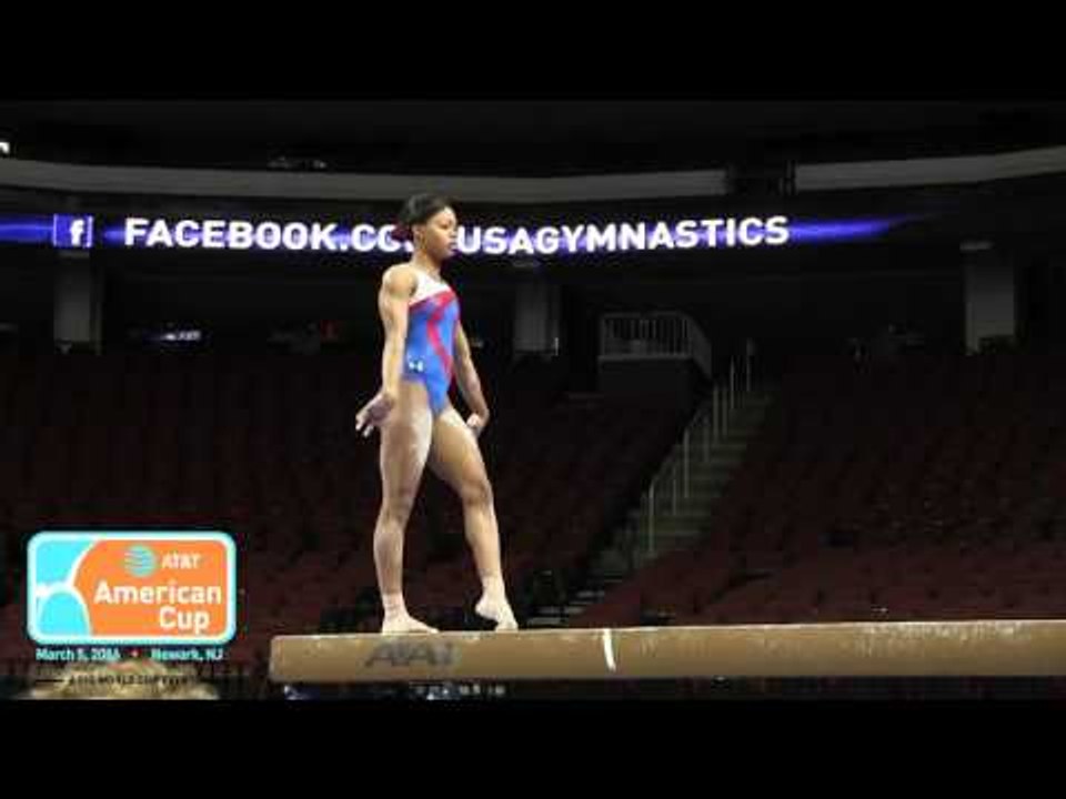 Gabby Douglas - Balance Beam - 2016 AT&T American Cup - Podium Training