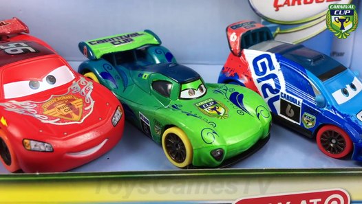 Disney Pixars Cars Lightning McQueen Carnival Cup Racers - video ...