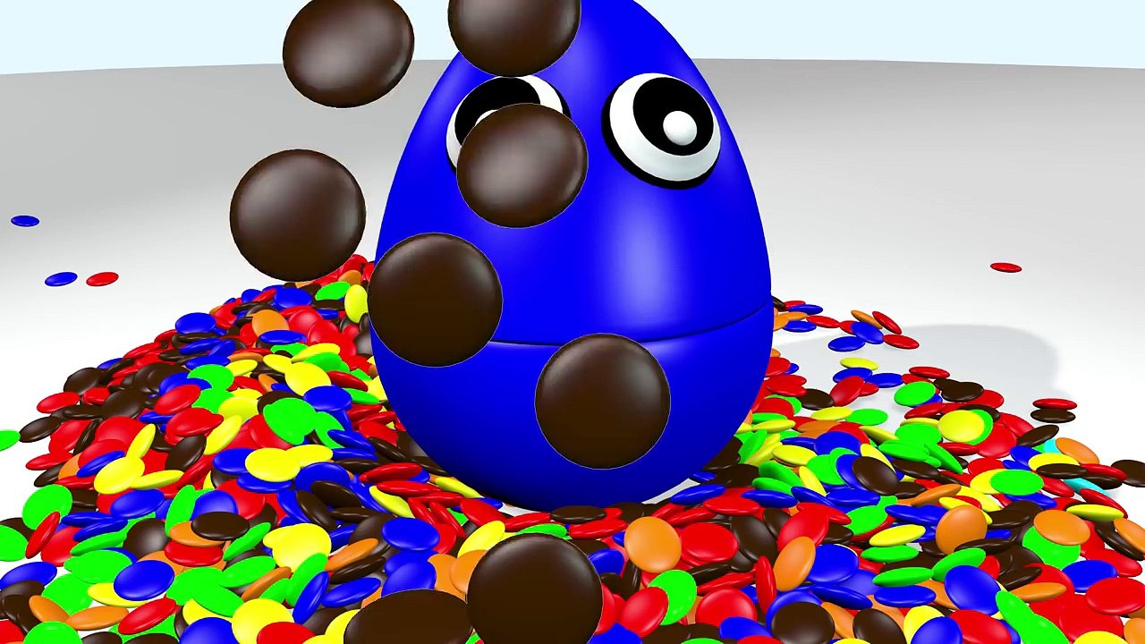 NEW M&Ms Surprise Eggs 3D for Children to Learn Colors - Kids Candy Balls Rainbow Colours Learning