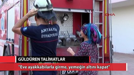 İtfaiye erine güldüren talimatlar