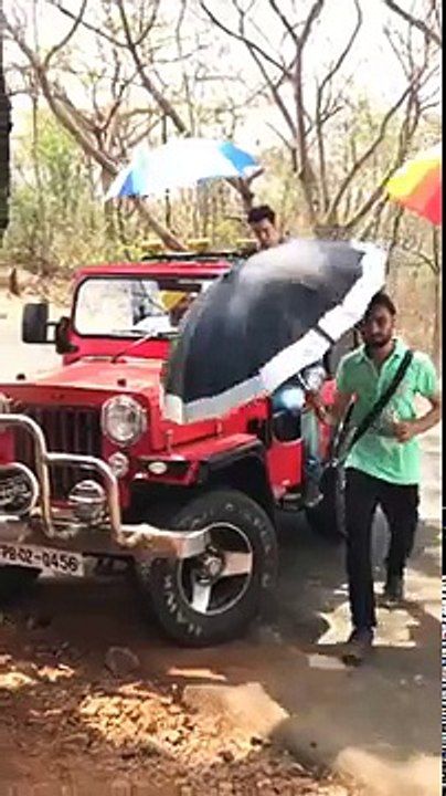 Ajaz khan On The Set Of Hai Tujhe Salaam India