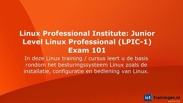 Linux Professional Institute Junior Level Linux Professional LPIC 1 Exam 101
