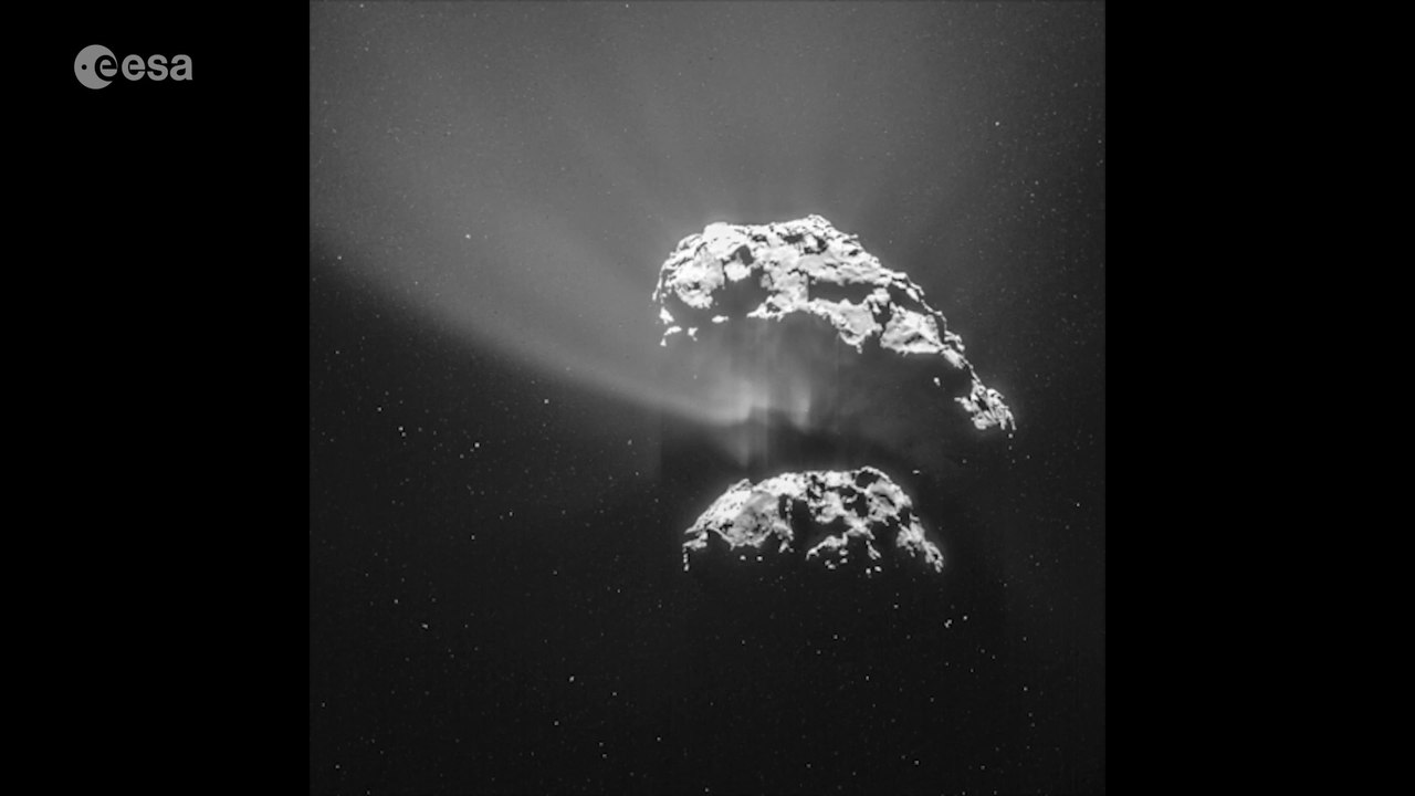 Vidéo inédite de la comète Tchouri, filmée par Rosetta