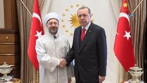 Cumhurbaşkanı Erdoğan, Diyanet İşleri Başkanı Ali Erbaş'ı Kabul Etti