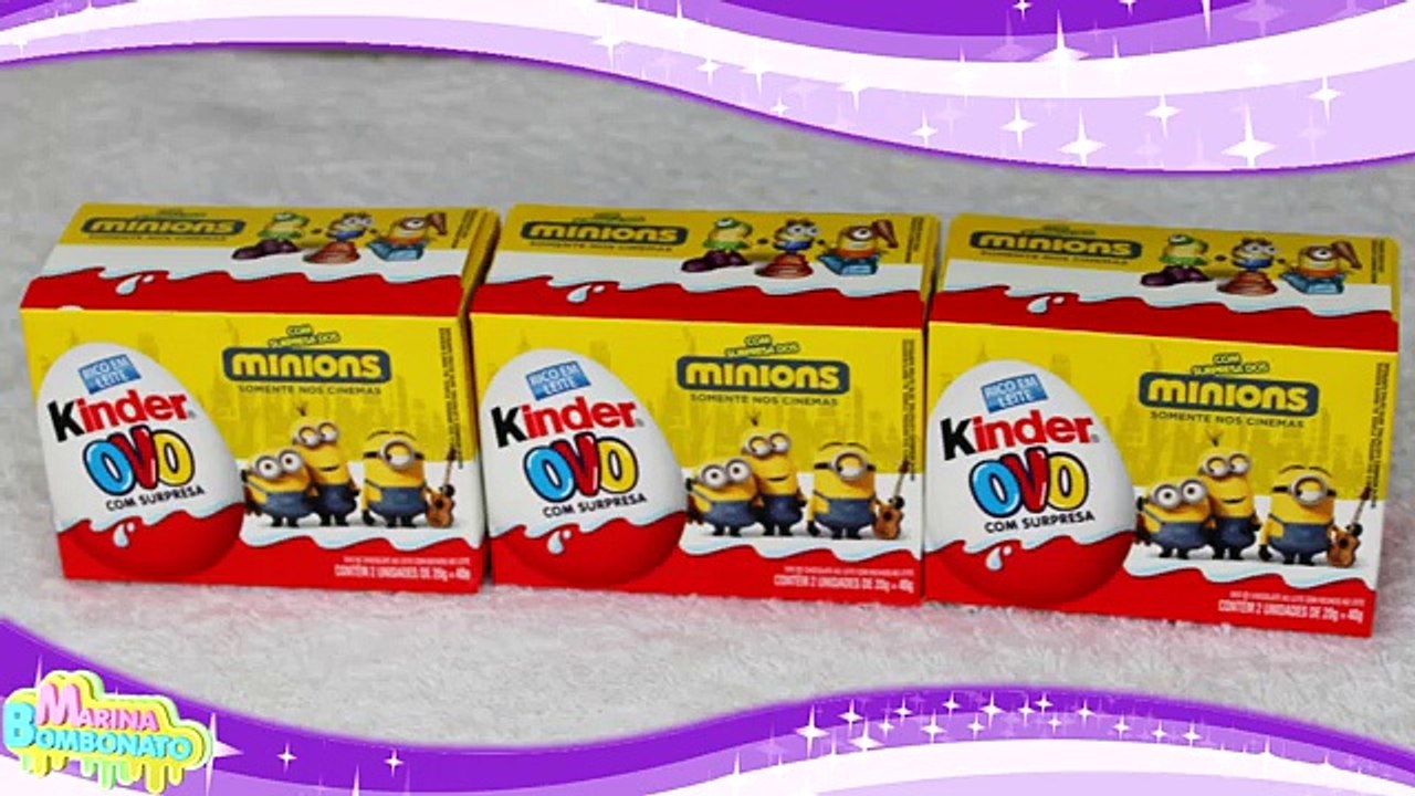 Minions Kinder Ovo Surpresa (Filme, Ovinhos, Coleção, Meu Malvado Favorito) Review Surprise Eggs