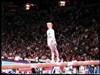 Katie Teft - Compulsory Balance Beam - 1996 Olympic Trials